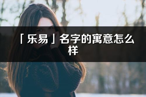 「乐易」名字的寓意怎么样_乐易的出处