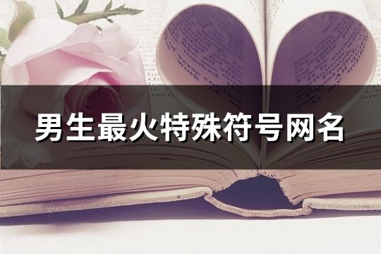 男生最火特殊符号网名(精选140个)